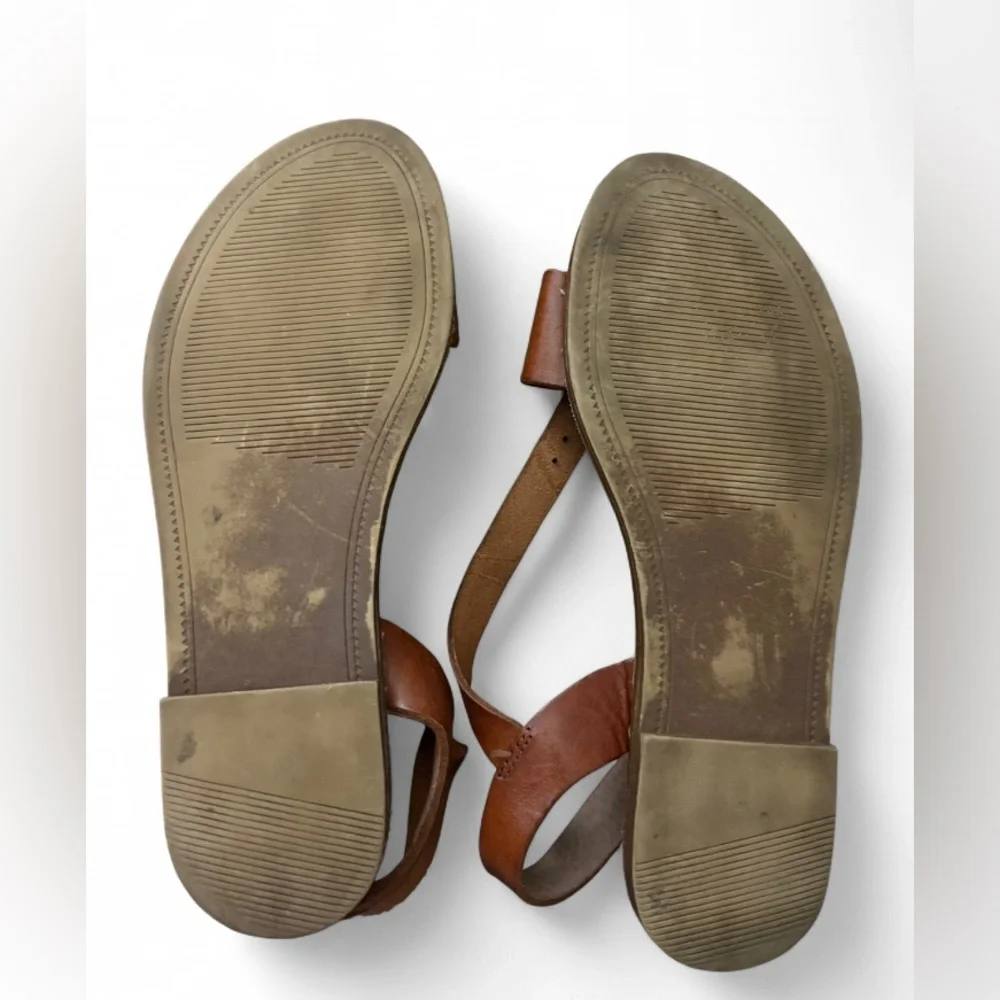 Steve Madden Womens Brown Ankle Strap Brown Buckle Leather Sandals Women’s 6.5 - Picture 3 of 3